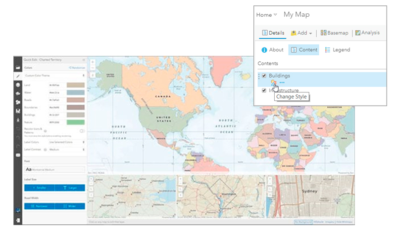 Personalizar mapas base de vetores - Novidades do ArcGIS Online