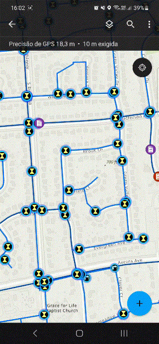 animação com coleta de dados no arcgis