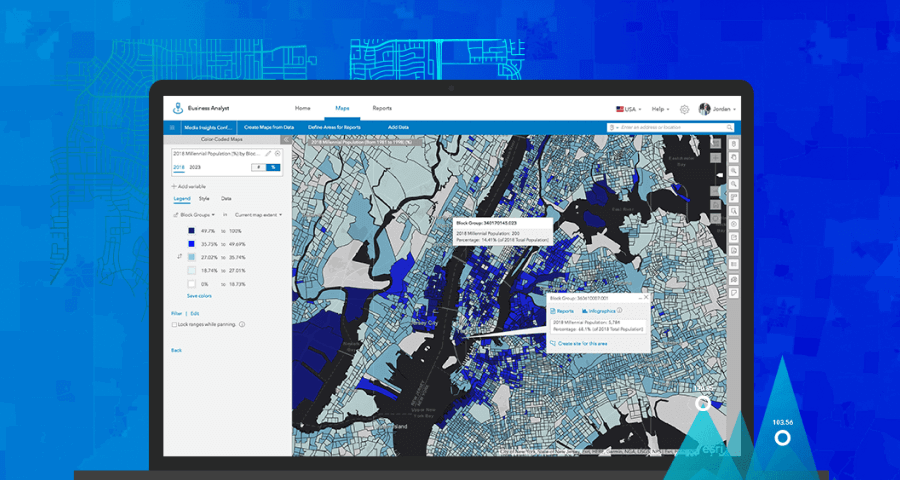 Tela com ArcGIS Pro: ArcGIS Business Analyst Pro