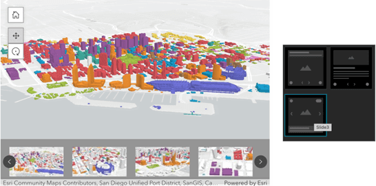 Mapa no ArcGIS com pontos de dados geoespaciais destacados sobre o mapa de base. À esquerda, há uma galeria de mapas base disponíveis, incluindo opções como Human Geography e OpenStreetMap.