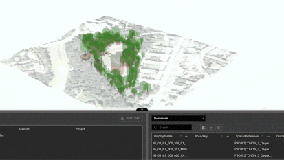 Projeto de GIS e BIM ArcGIS com área urbana sinalizada